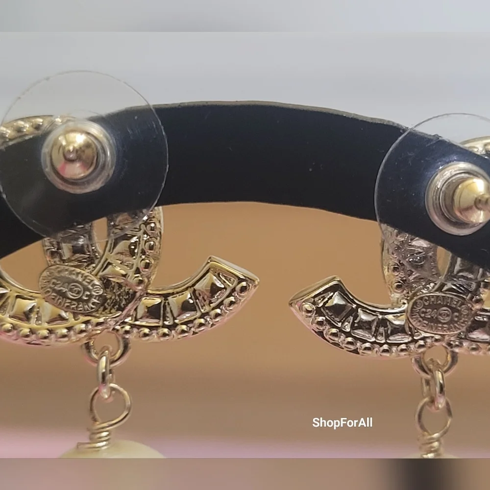 Chanel Gold tone Earrings - Picture 6 of 13